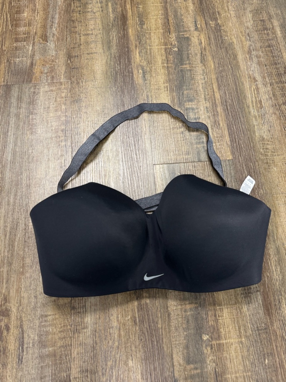 Nike Dri Fit Black Padded Sports Bra with Removable Halter Sweat Wicking Fabric